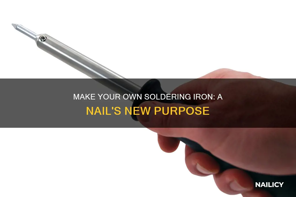 how to make a soldering iron with a nail