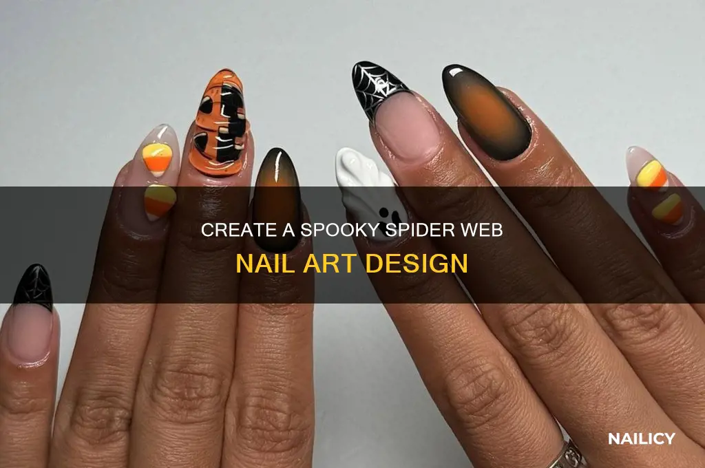 how to make a spider web on nails
