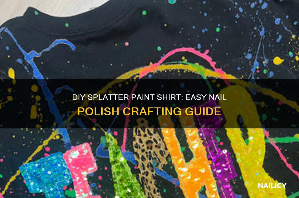 how to make a splatter paint shirt nail polish