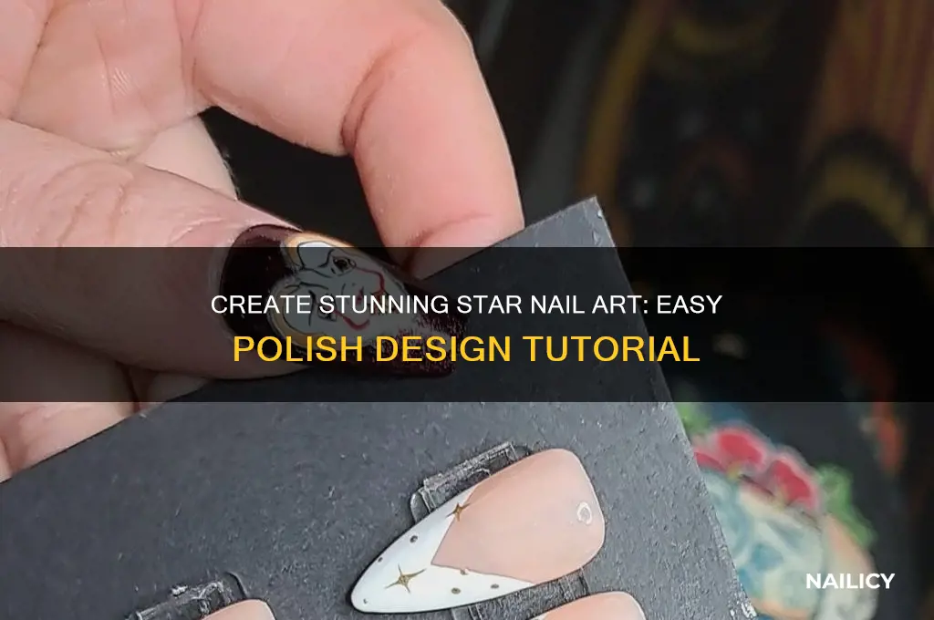 how to make a star design with nail polish