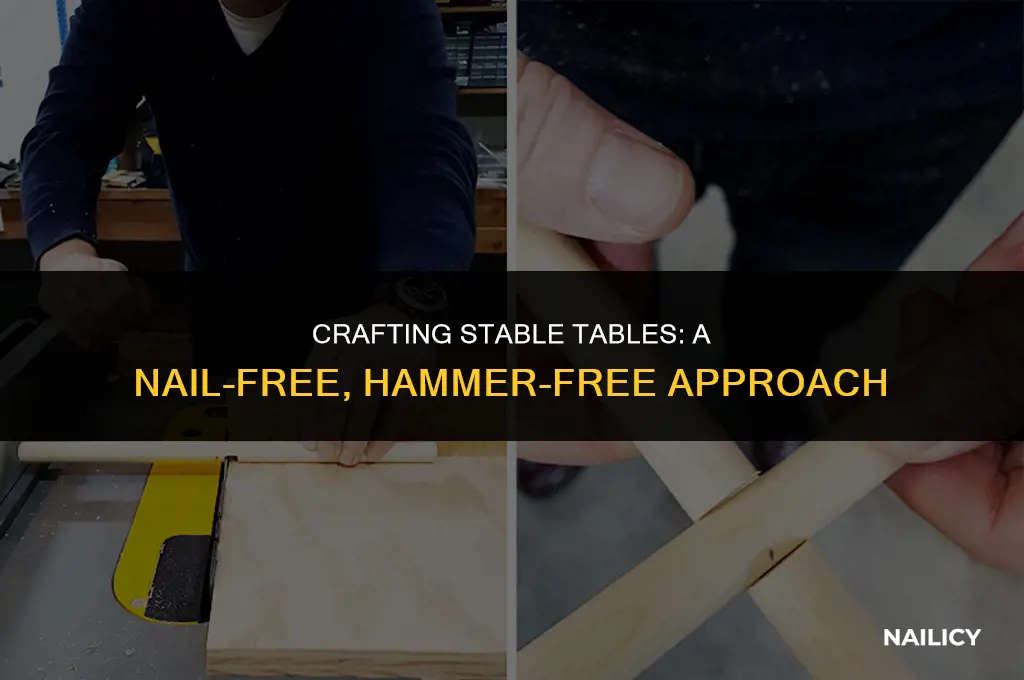 how to make a table without using nails and hammer