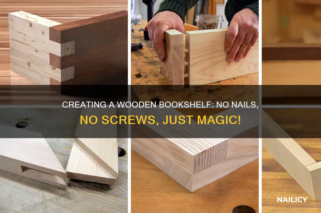 how to make a wooden bookshelf without nails or screws