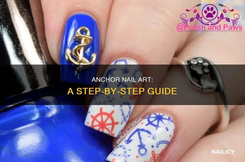 how to make an anchor design on nails