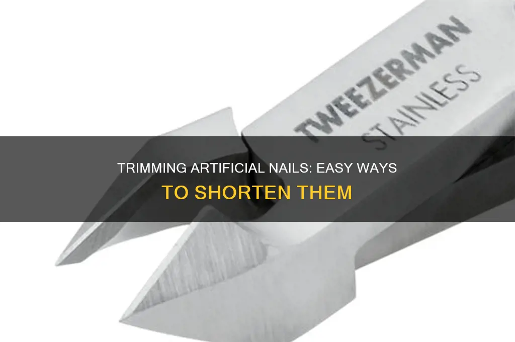 how to make artificial nails shorter