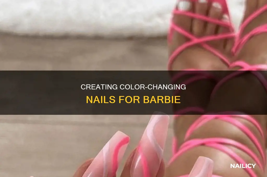 how to make barbies nails change color