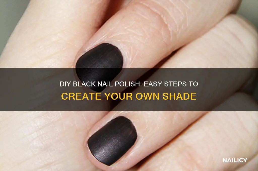 how to make black colour nail polish