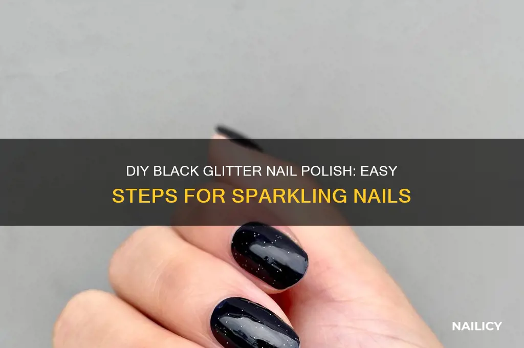 how to make black glitter nail polish