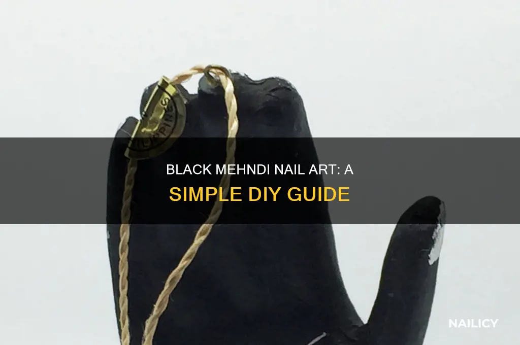 how to make black mehndi for nails