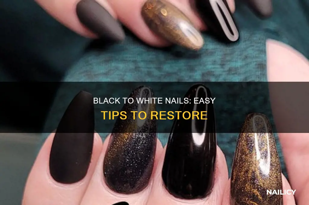 how to make black nails white again