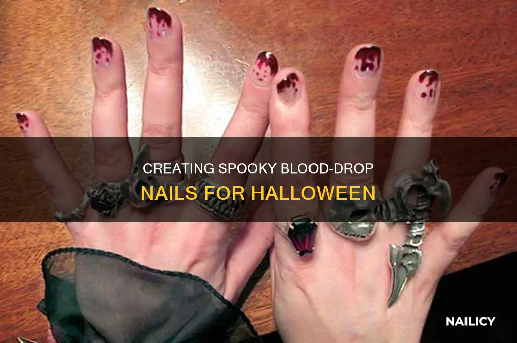 how to make blood drops on nails
