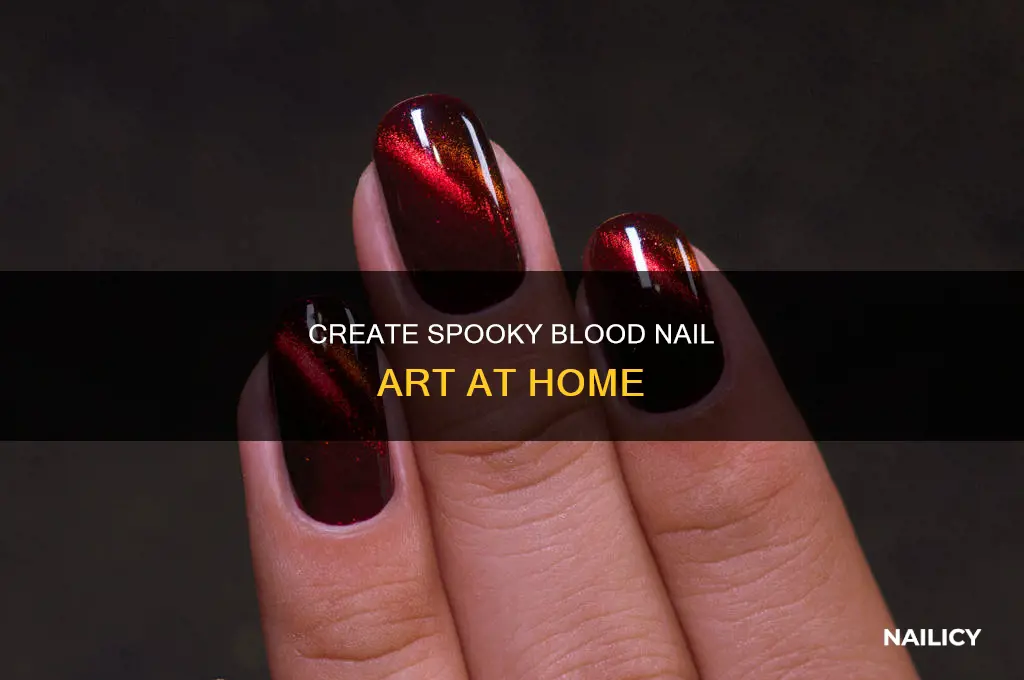 how to make blood nail art