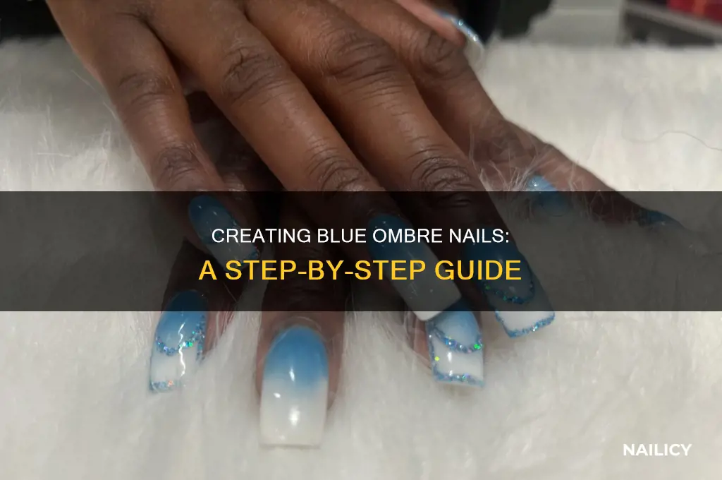 how to make blue ombre nails