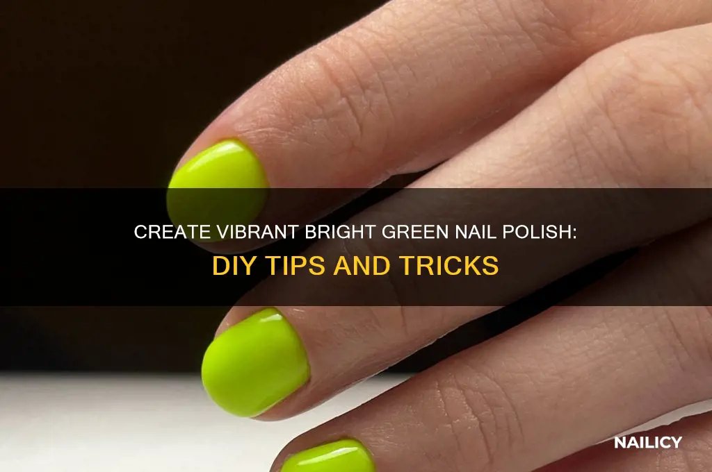 how to make bright green nail polish