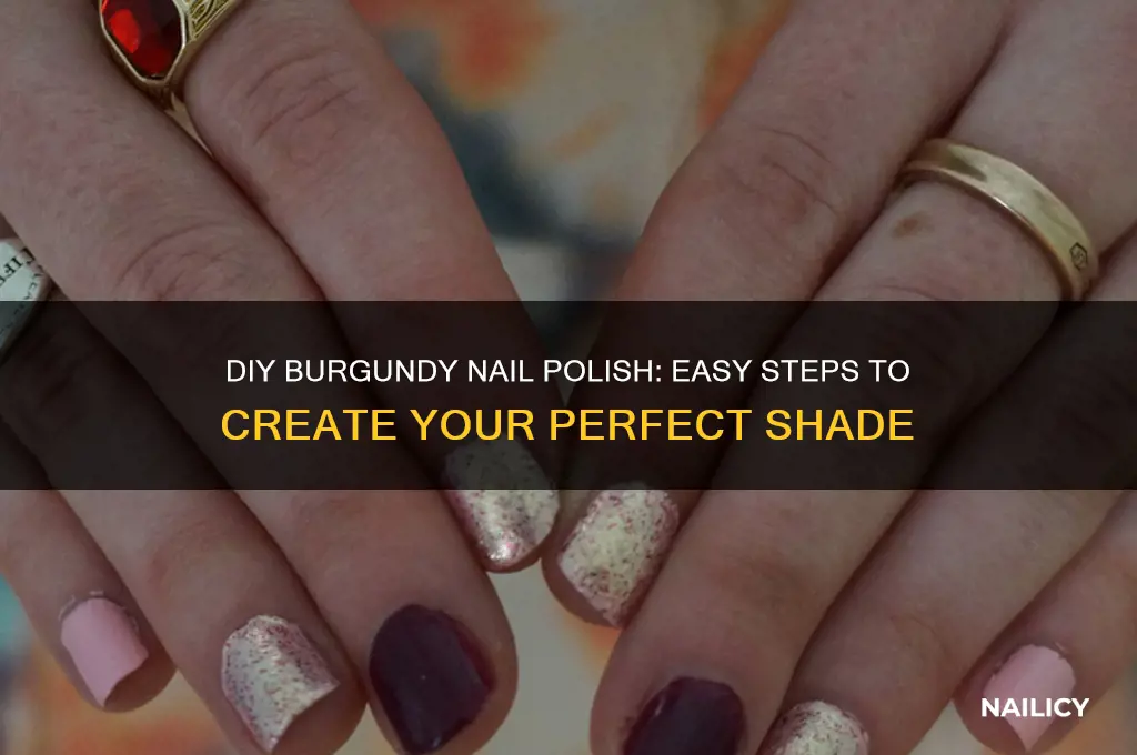 how to make burgundy nail polish