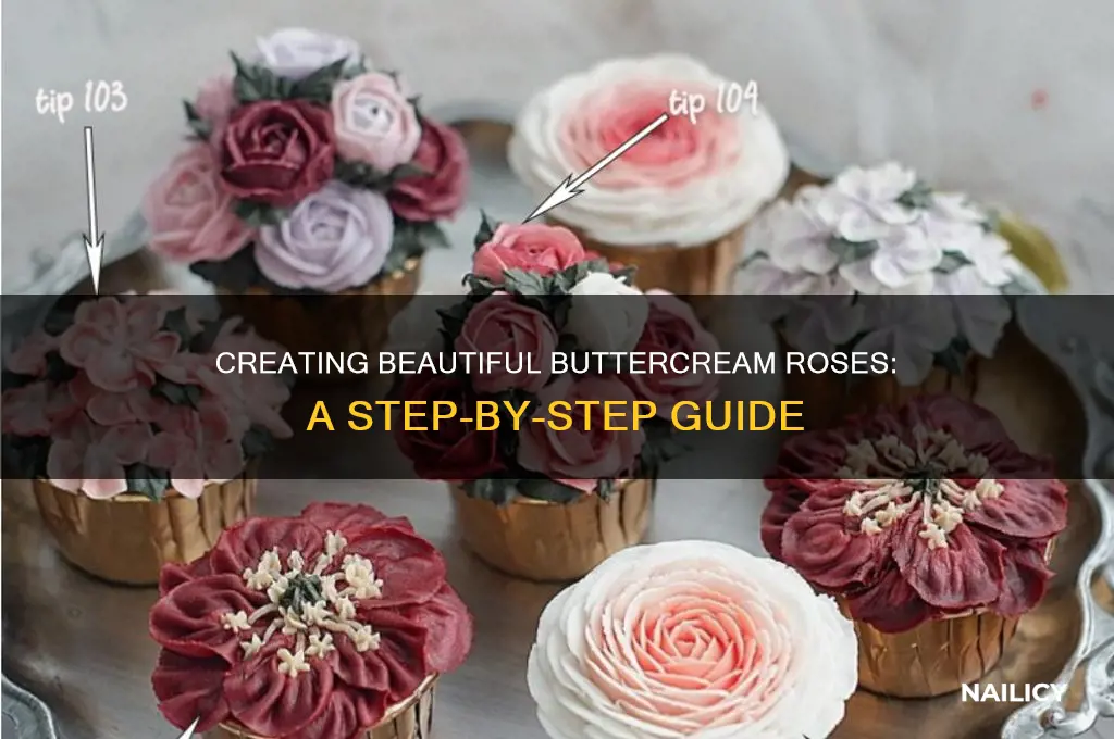 how to make buttercream roses on a flower nail