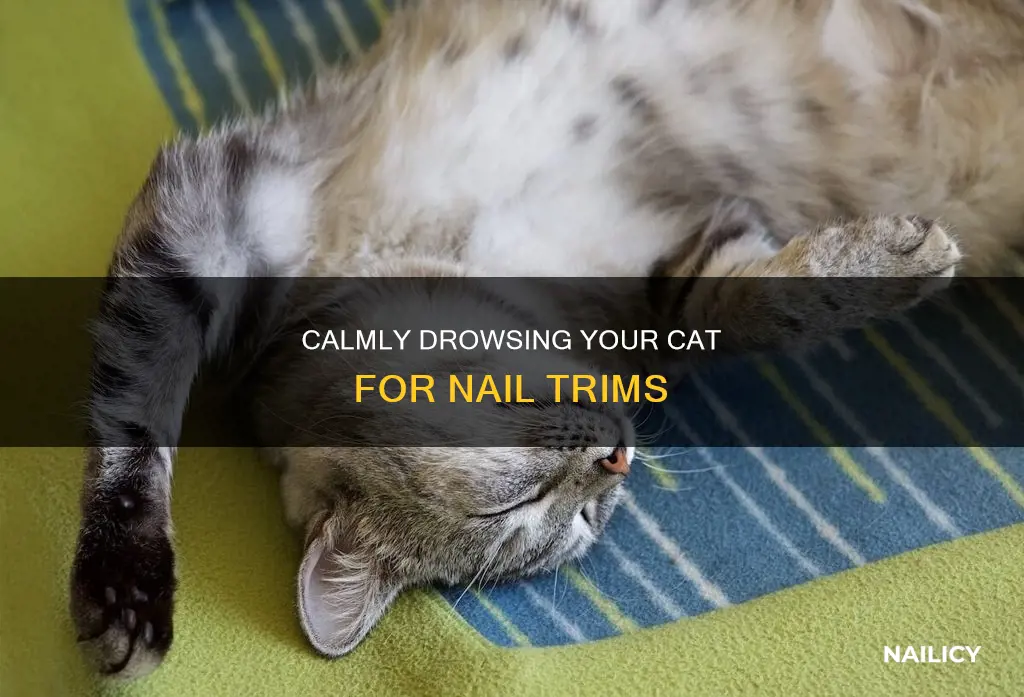 how to make cat drowsy to cut nails