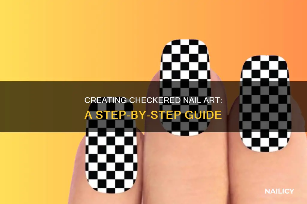 how to make checkered nail art