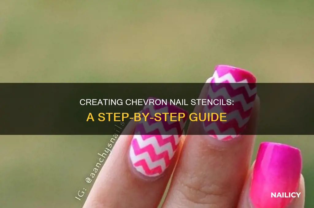 how to make chevron nail stencils