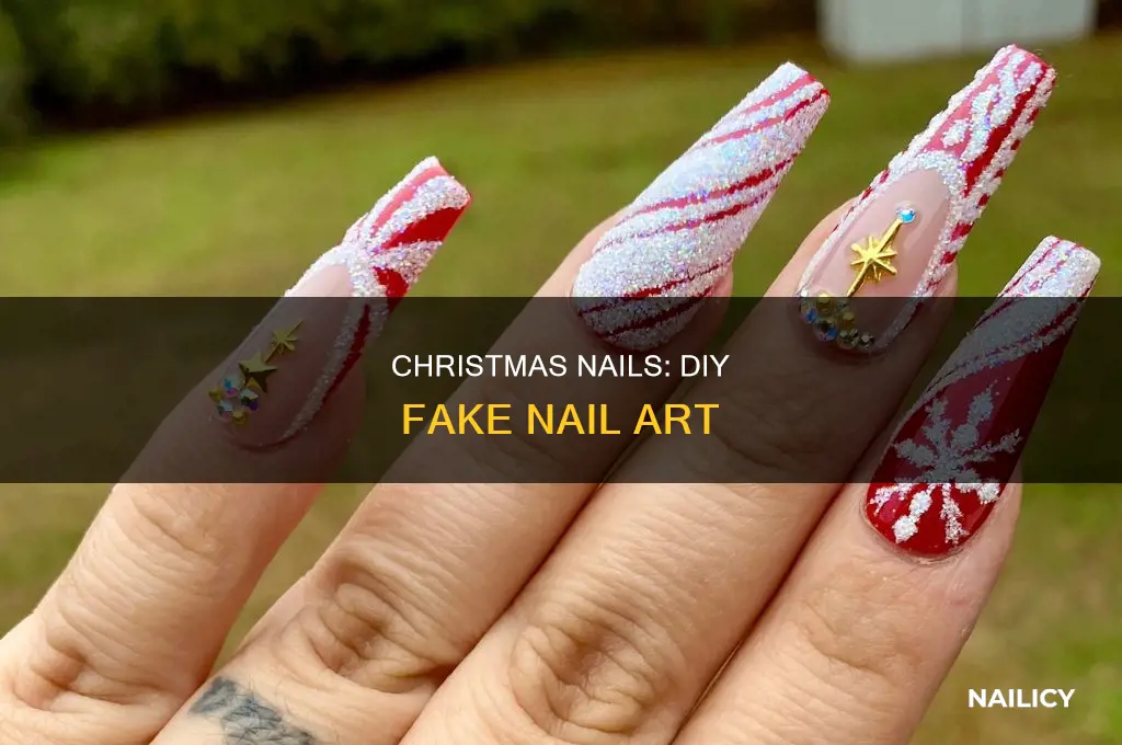 how to make christmas fake nails