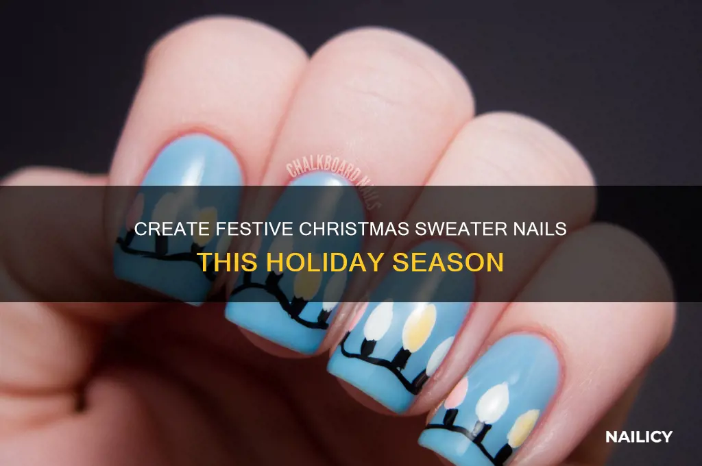 how to make christmas sweater nails