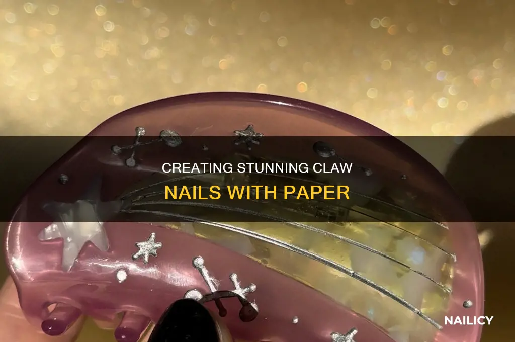 how to make claw nails out of paper