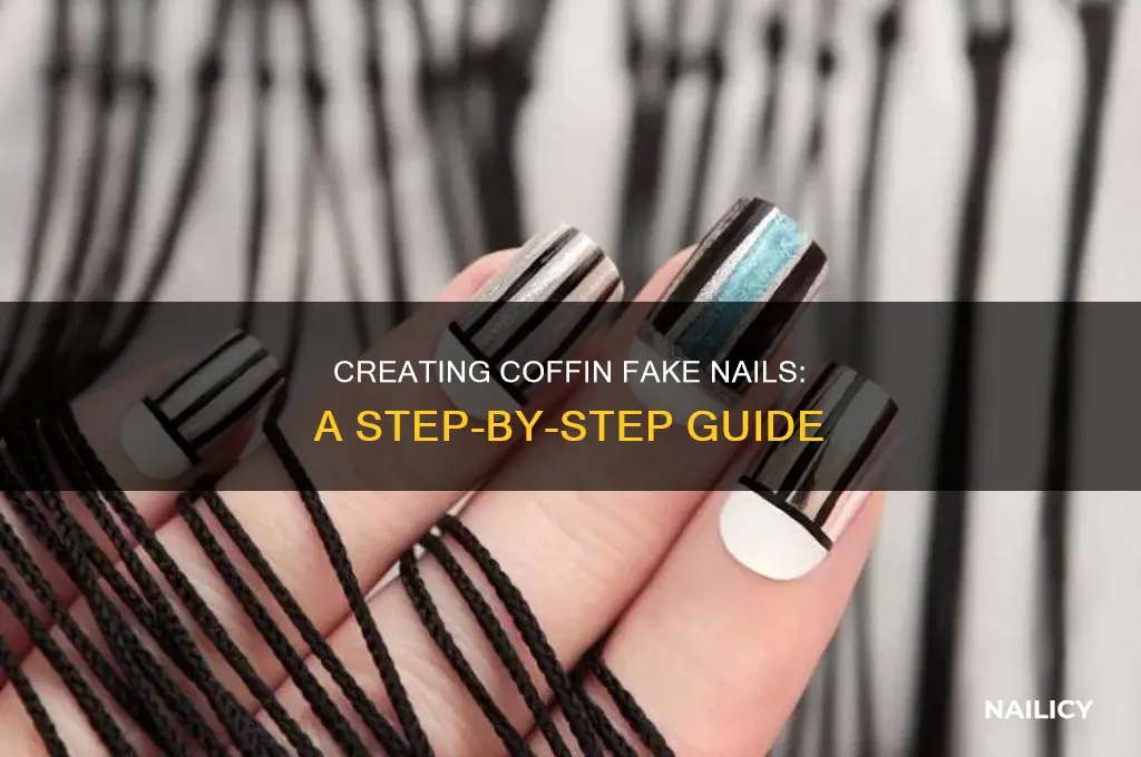 how to make coffin fake nails