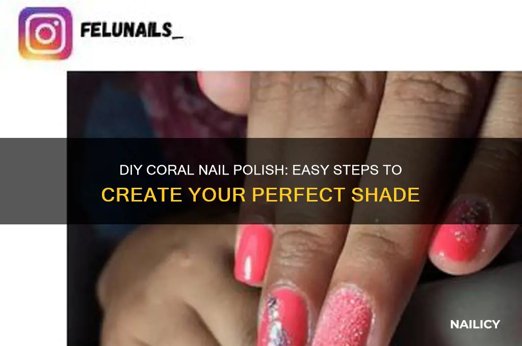 how to make coral color nail polish
