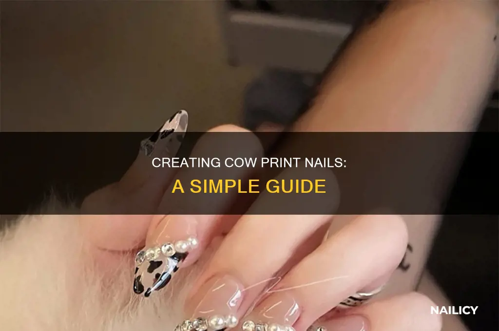 how to make cow print nails