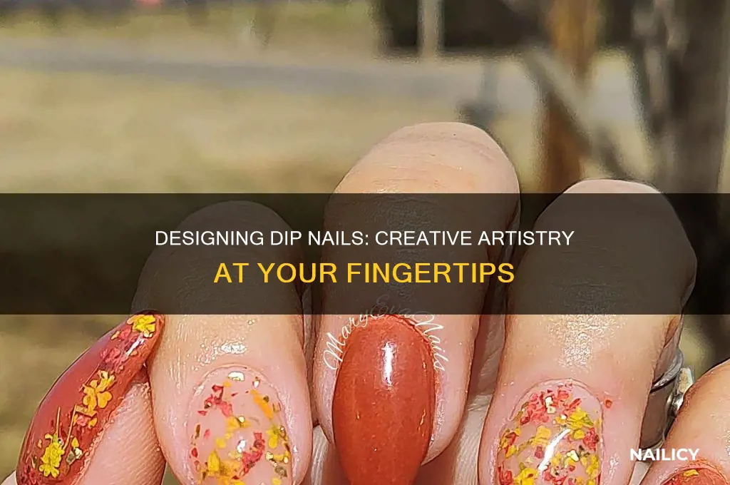 how to make designs on dip nails