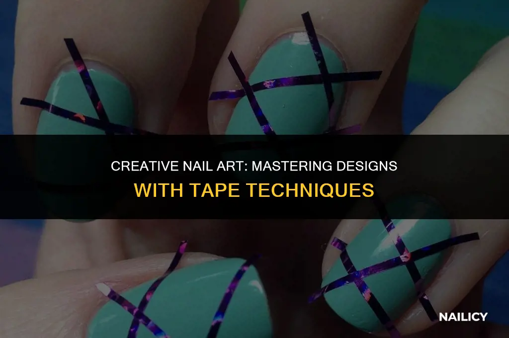how to make designs on nails using tape