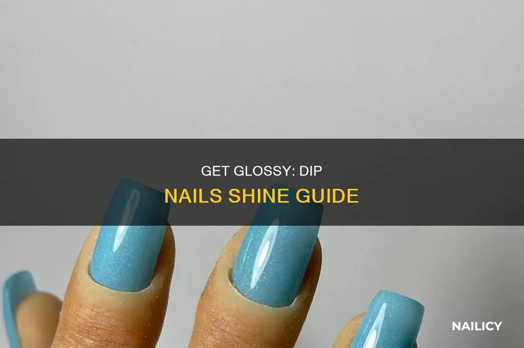 how to make dip nails shiny
