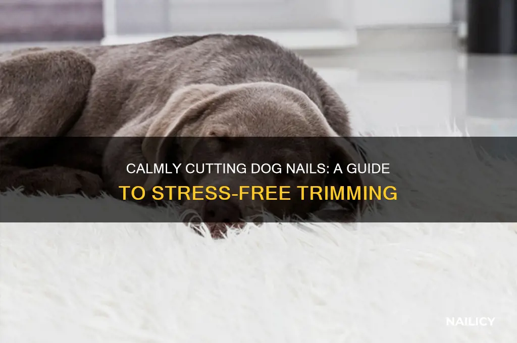 how to make dog sleep to cut nails