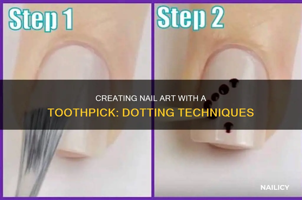 how to make dots on nails with toothpick