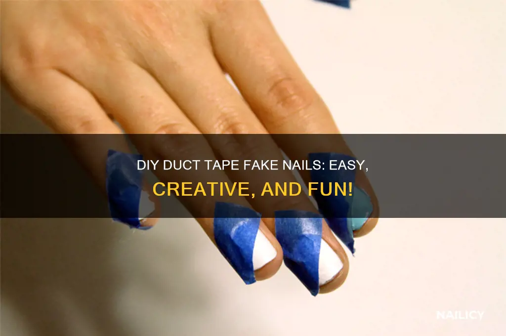 how to make duct tape into fake nails