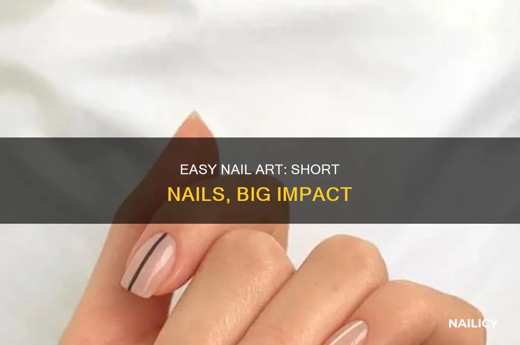 how to make easy nail art for short nails