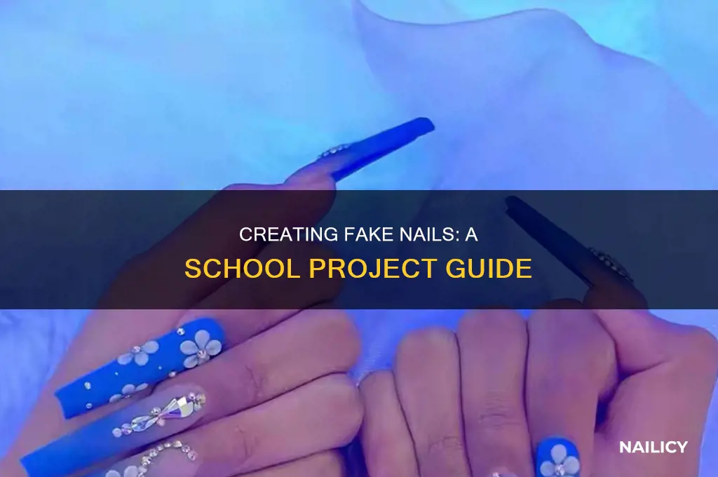 how to make fake nails at school