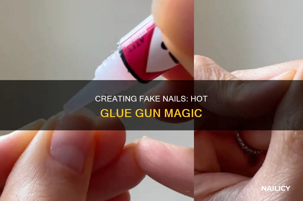 how to make fake nails out of hot glue gun