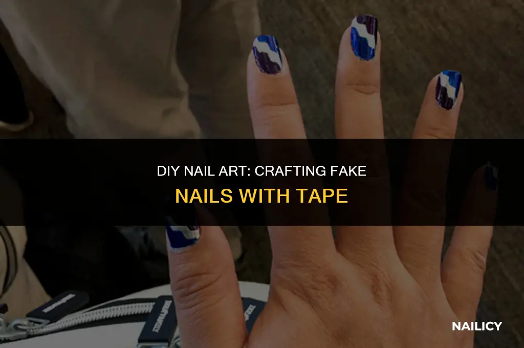 how to make fake nails using tape