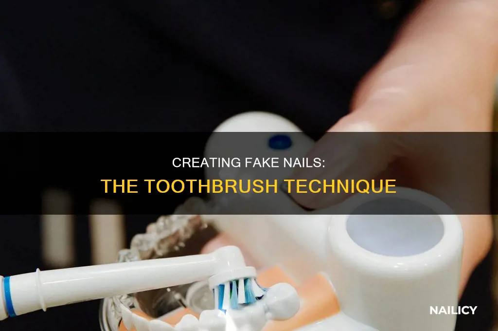 how to make fake nails with toothbrush