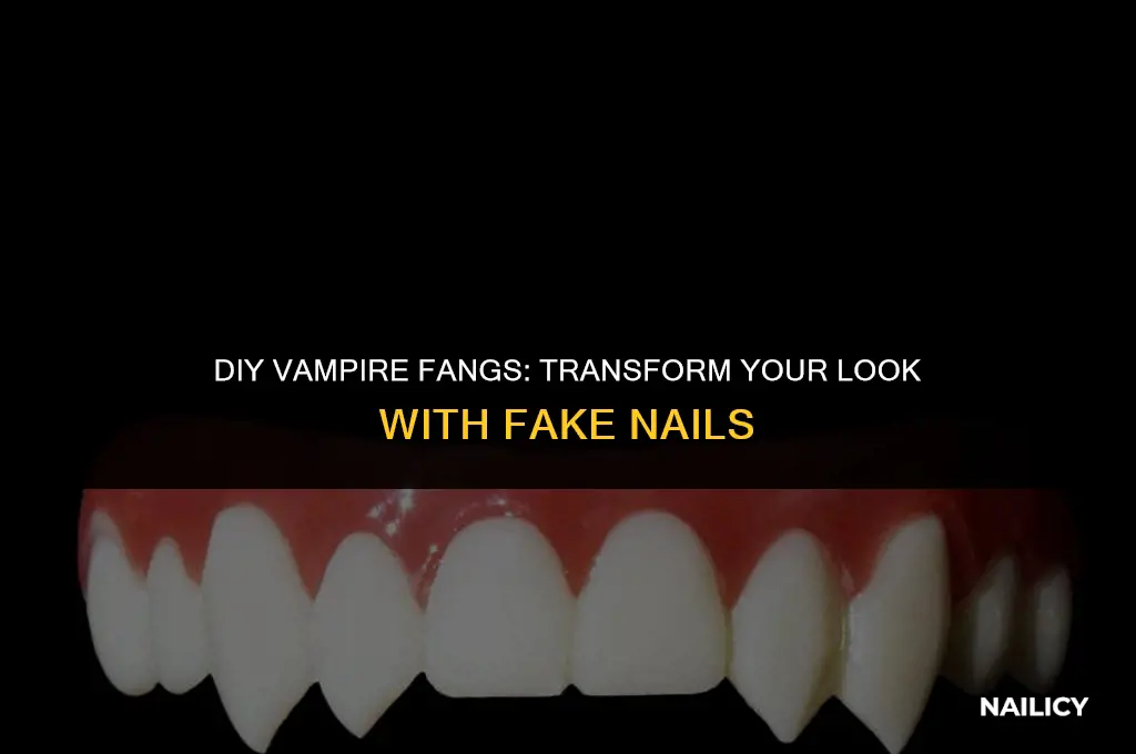 how to make fake vampire fangs using fake nails
