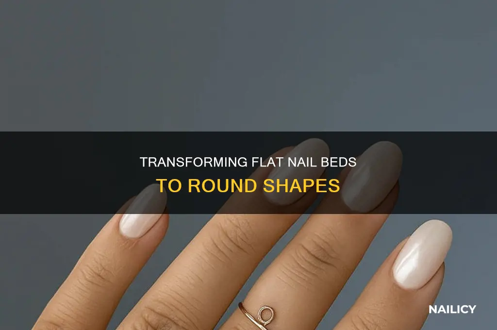 how to make flat nail bed round