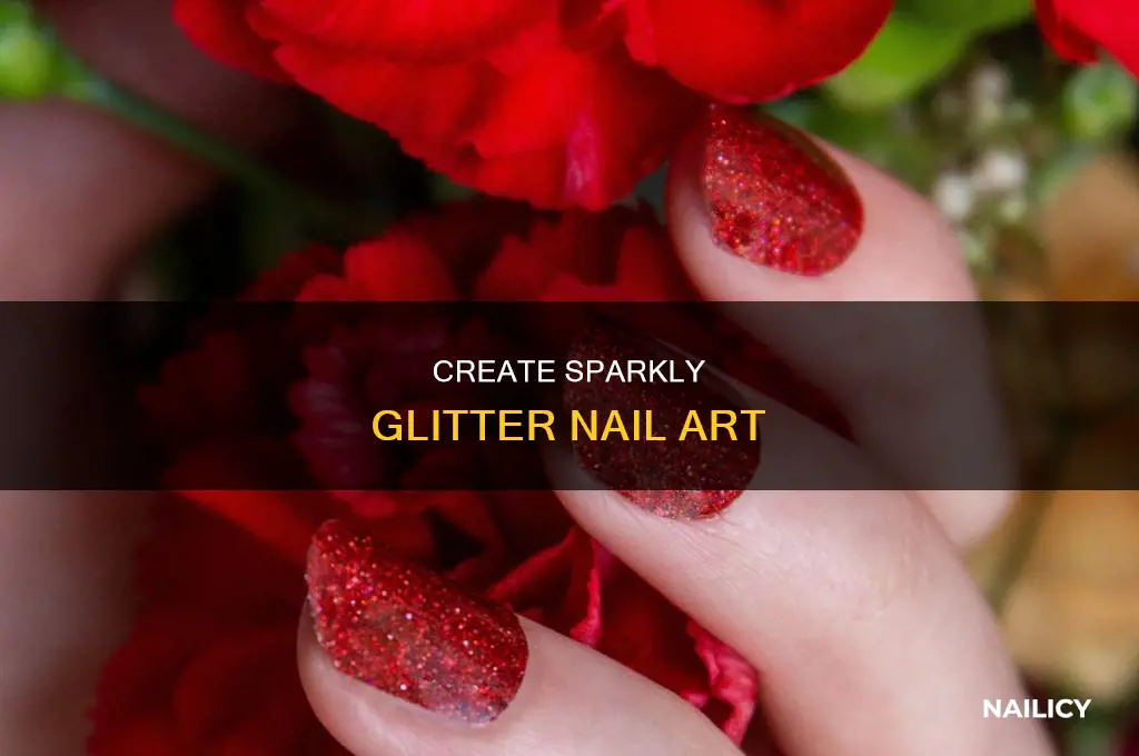 how to make glitter nail art
