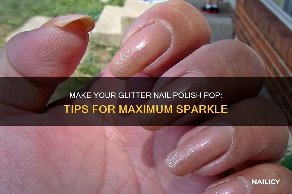 how to make glitter nail polish pop