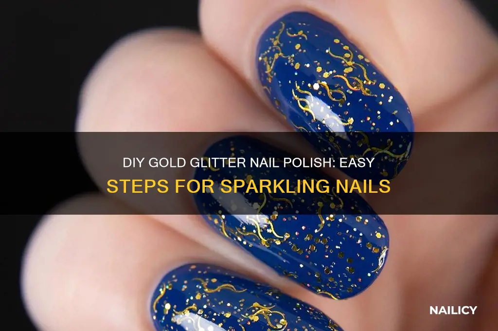 how to make gold glitter nail polish