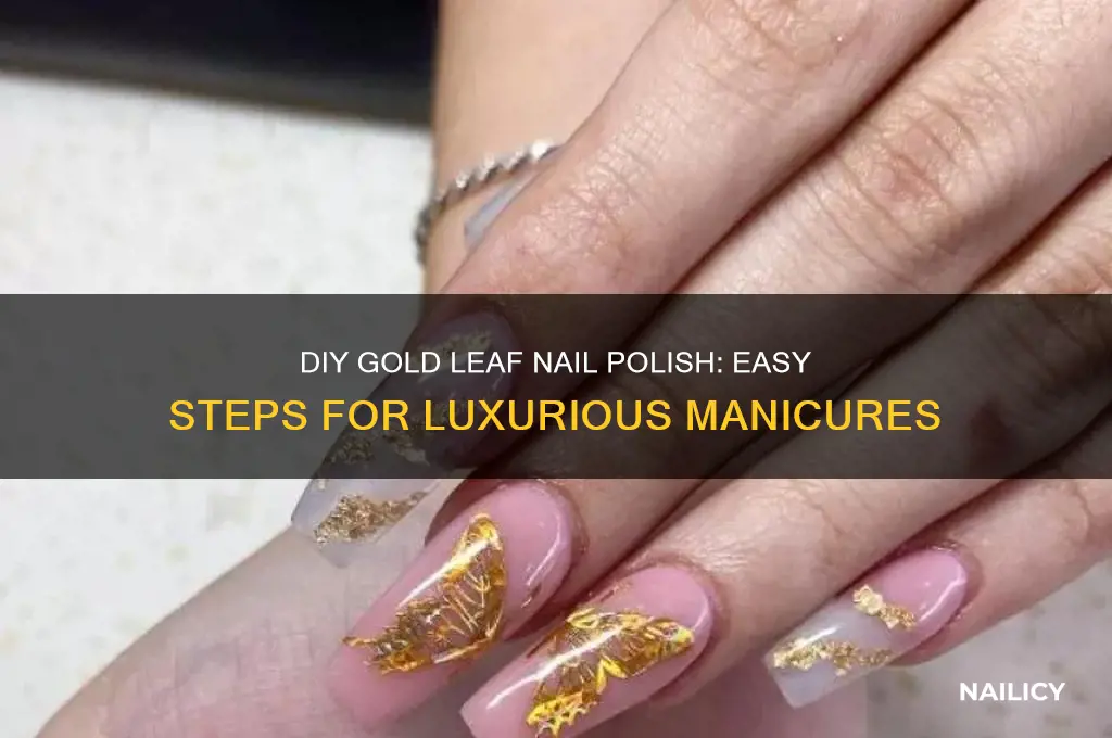 how to make gold leaf nail polish