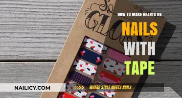 Creating Heart Nail Art Using Tape