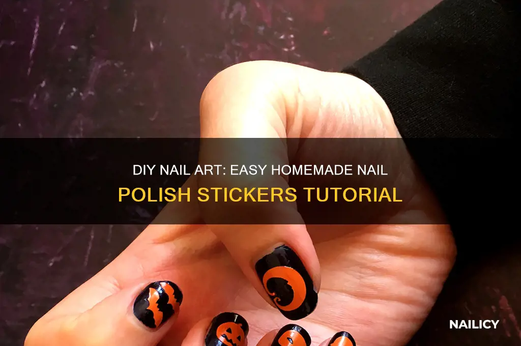 how to make homemade nail polish stickers