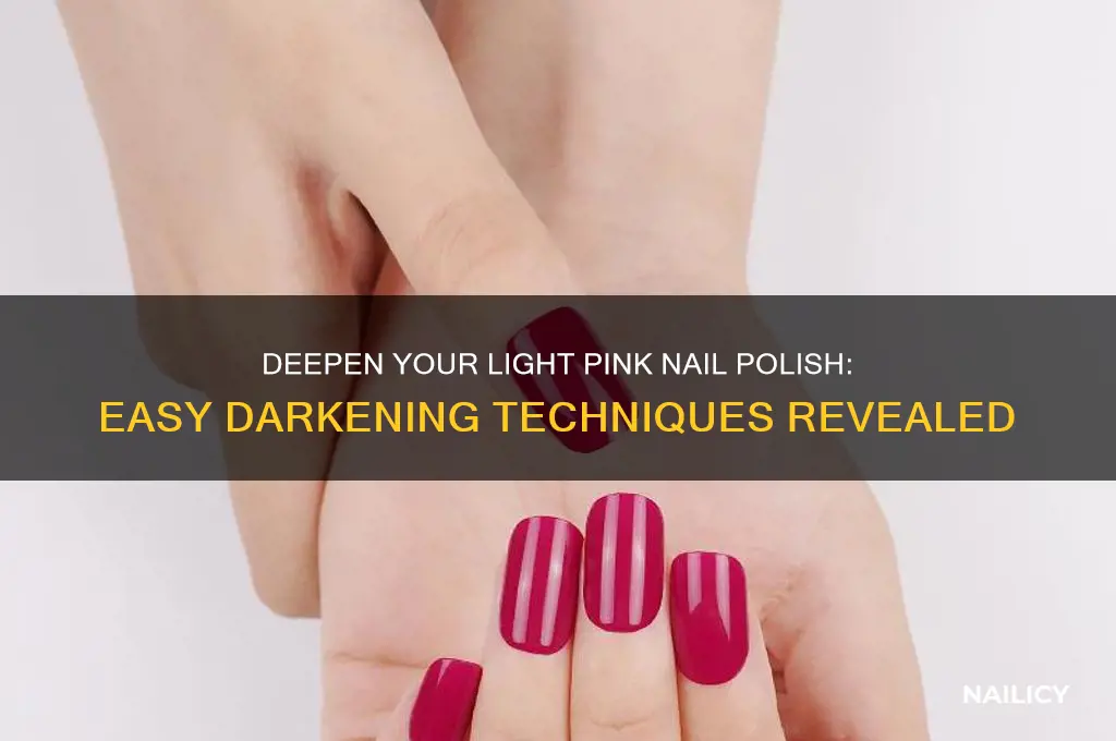 how to make light pink nail polish darker