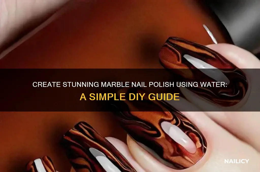 how to make marble nail polish with water