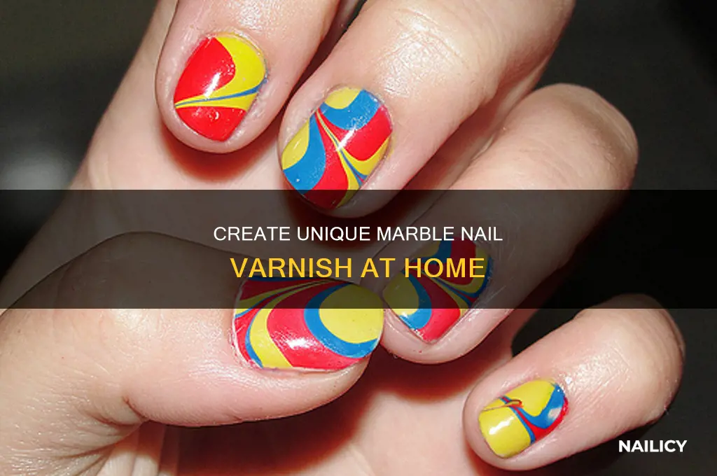 how to make marble nail varnish